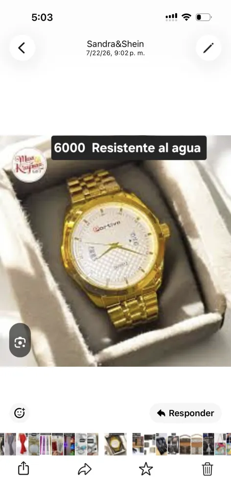 Reloj Dorado